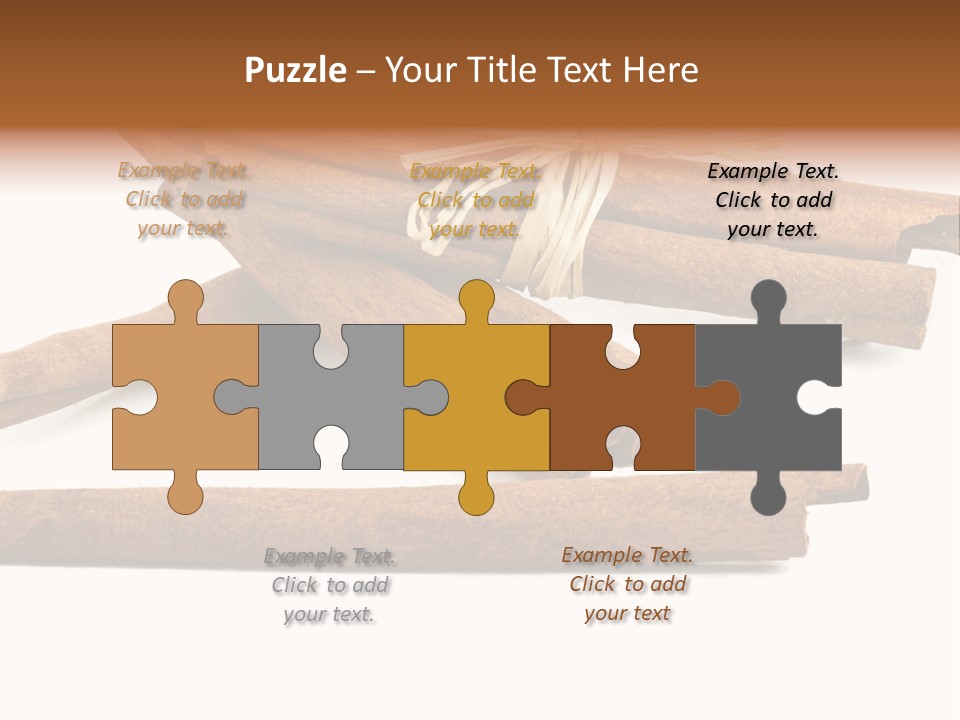 A Pile Of Cinnamon Sticks On A White Background PowerPoint Template