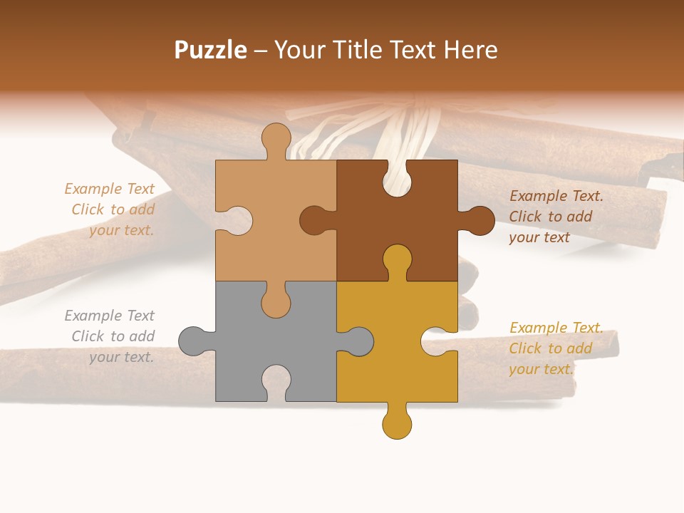 A Pile Of Cinnamon Sticks On A White Background PowerPoint Template