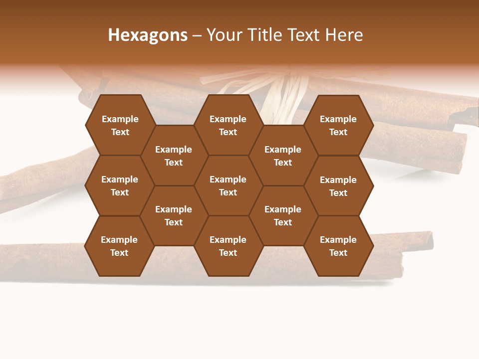 A Pile Of Cinnamon Sticks On A White Background PowerPoint Template