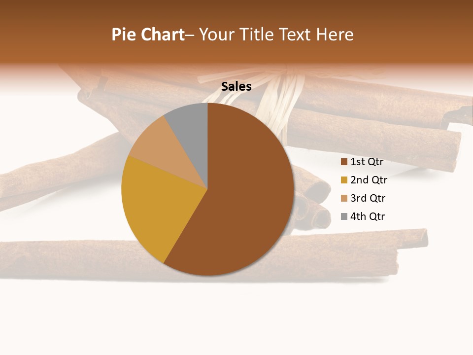 A Pile Of Cinnamon Sticks On A White Background PowerPoint Template