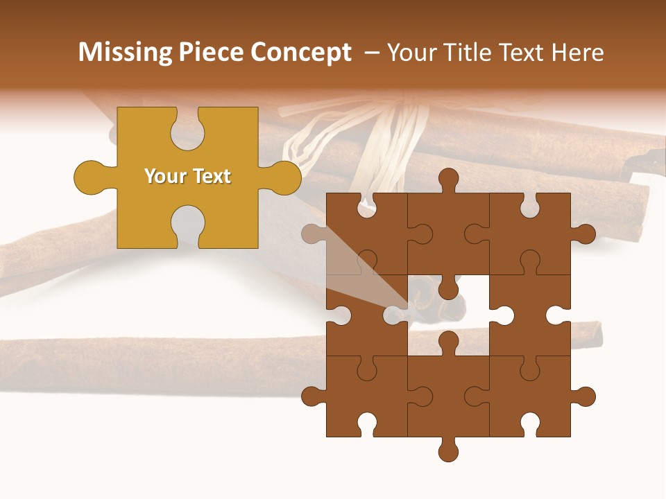 A Pile Of Cinnamon Sticks On A White Background PowerPoint Template