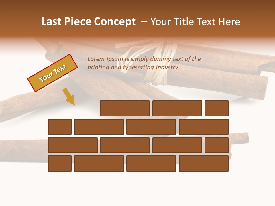 A Pile Of Cinnamon Sticks On A White Background PowerPoint Template