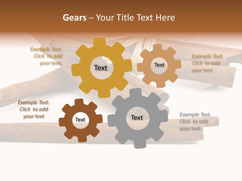 A Pile Of Cinnamon Sticks On A White Background PowerPoint Template