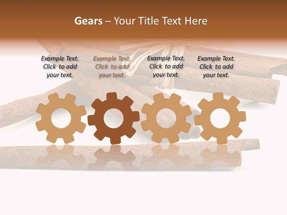 A Pile Of Cinnamon Sticks On A White Background PowerPoint Template