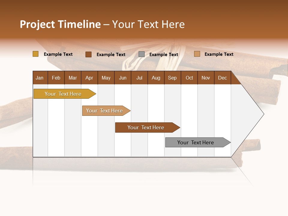 A Pile Of Cinnamon Sticks On A White Background PowerPoint Template