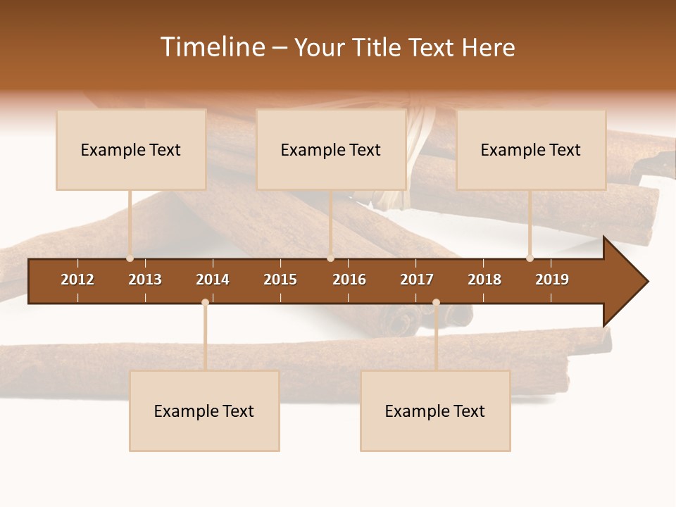 A Pile Of Cinnamon Sticks On A White Background PowerPoint Template