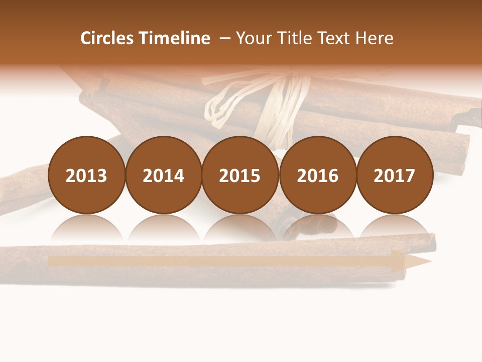 A Pile Of Cinnamon Sticks On A White Background PowerPoint Template