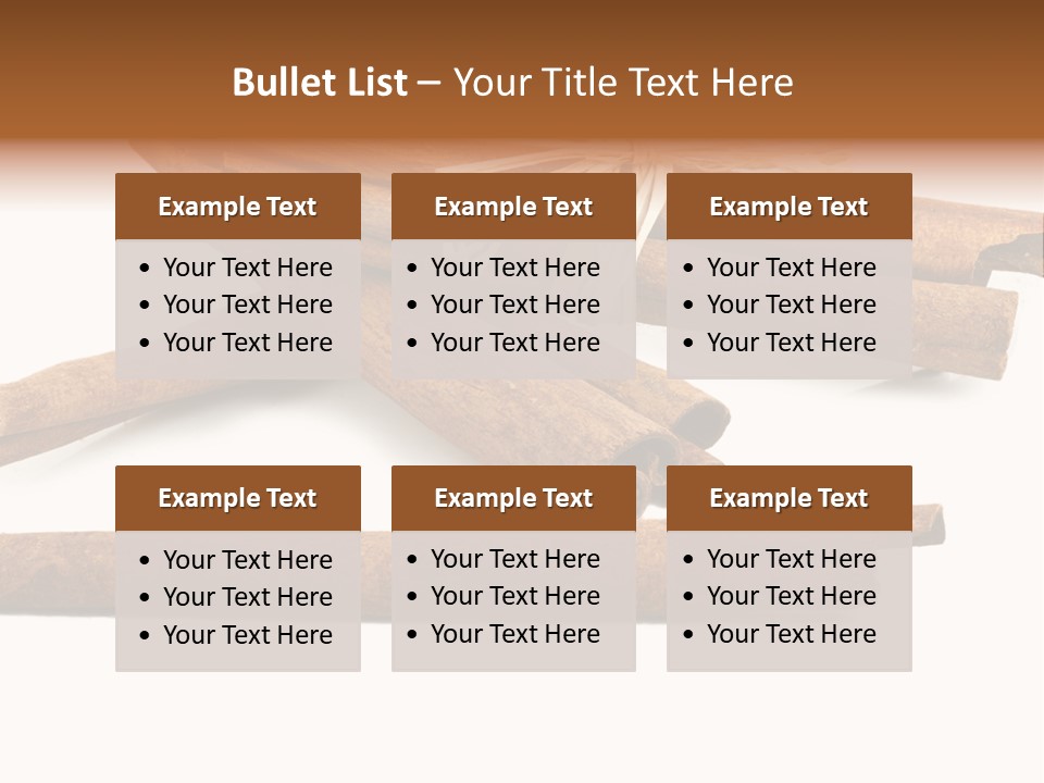 A Pile Of Cinnamon Sticks On A White Background PowerPoint Template