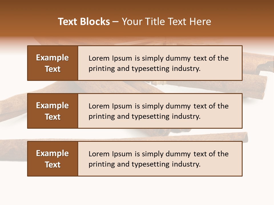 A Pile Of Cinnamon Sticks On A White Background PowerPoint Template