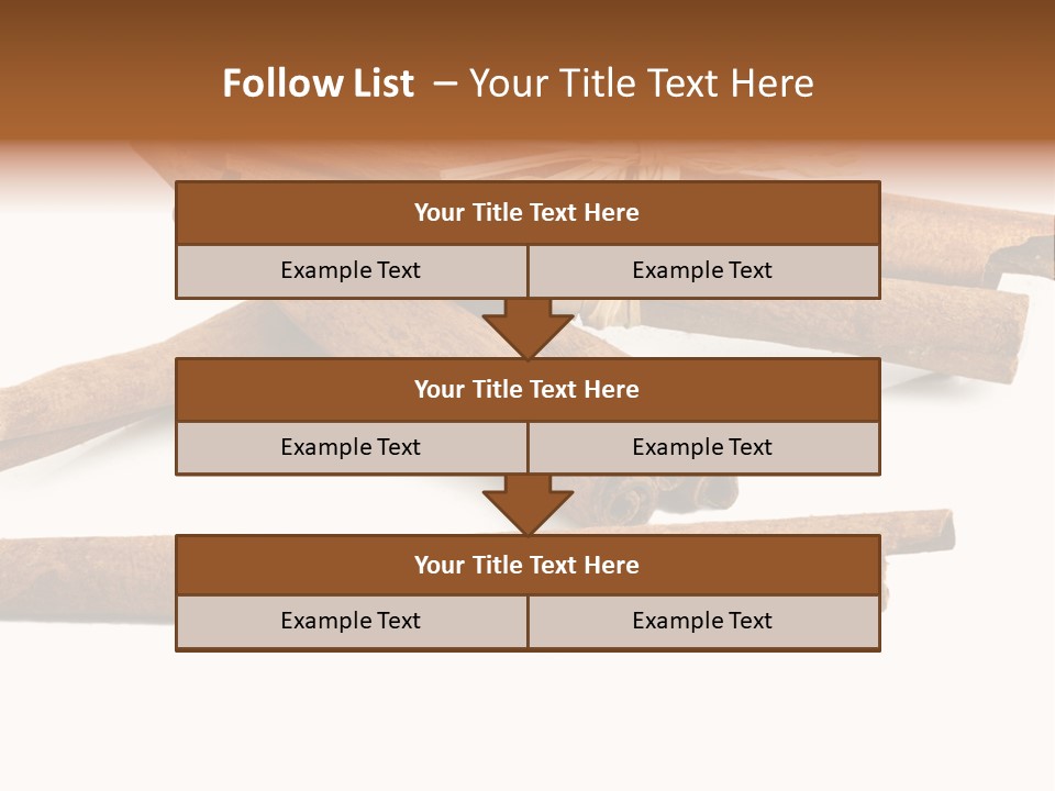 A Pile Of Cinnamon Sticks On A White Background PowerPoint Template