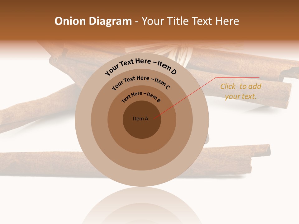 A Pile Of Cinnamon Sticks On A White Background PowerPoint Template