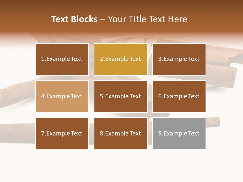 A Pile Of Cinnamon Sticks On A White Background PowerPoint Template