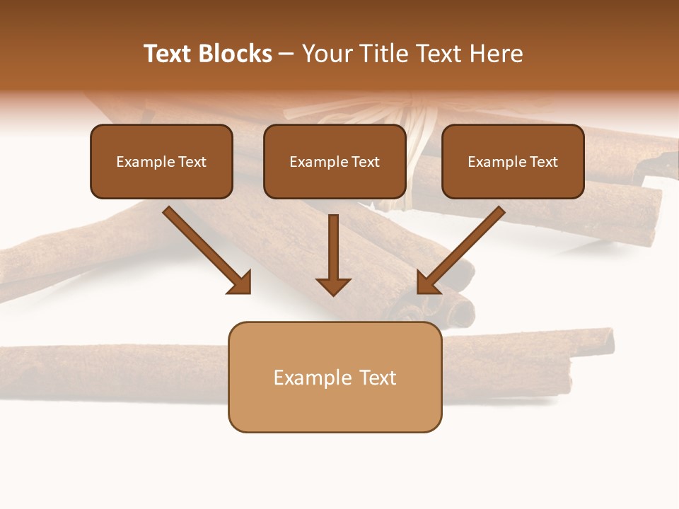 A Pile Of Cinnamon Sticks On A White Background PowerPoint Template
