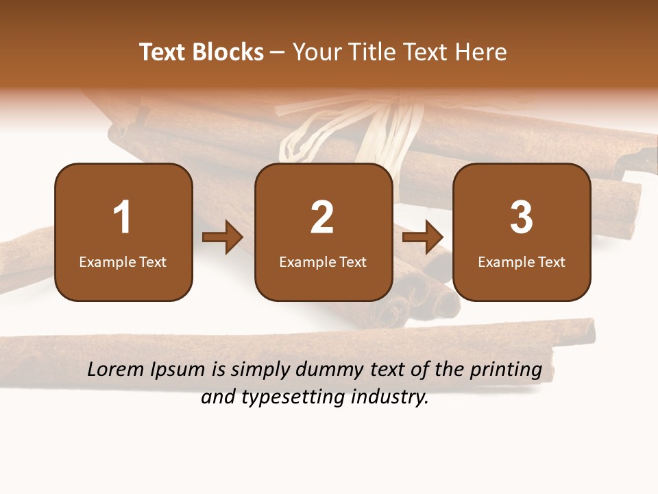 A Pile Of Cinnamon Sticks On A White Background PowerPoint Template