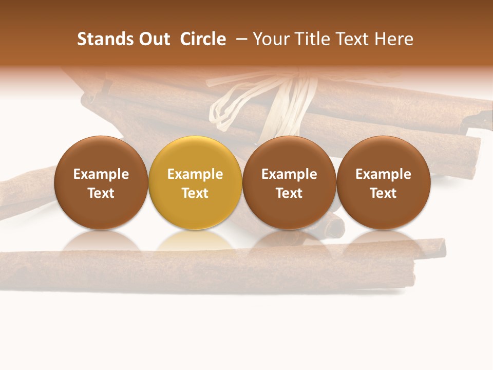A Pile Of Cinnamon Sticks On A White Background PowerPoint Template