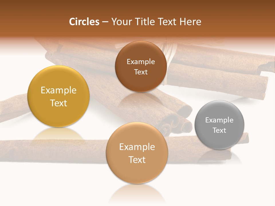 A Pile Of Cinnamon Sticks On A White Background PowerPoint Template
