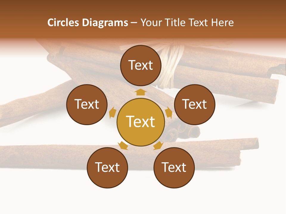 A Pile Of Cinnamon Sticks On A White Background PowerPoint Template