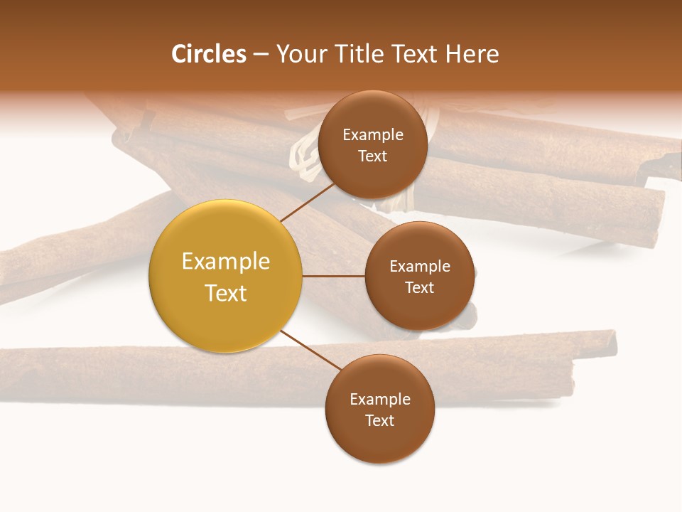 A Pile Of Cinnamon Sticks On A White Background PowerPoint Template