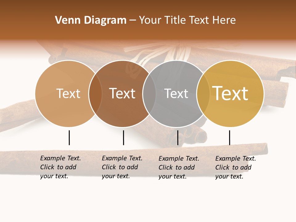 A Pile Of Cinnamon Sticks On A White Background PowerPoint Template