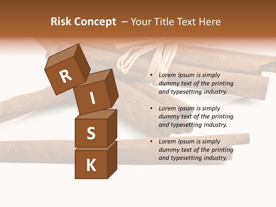 A Pile Of Cinnamon Sticks On A White Background PowerPoint Template