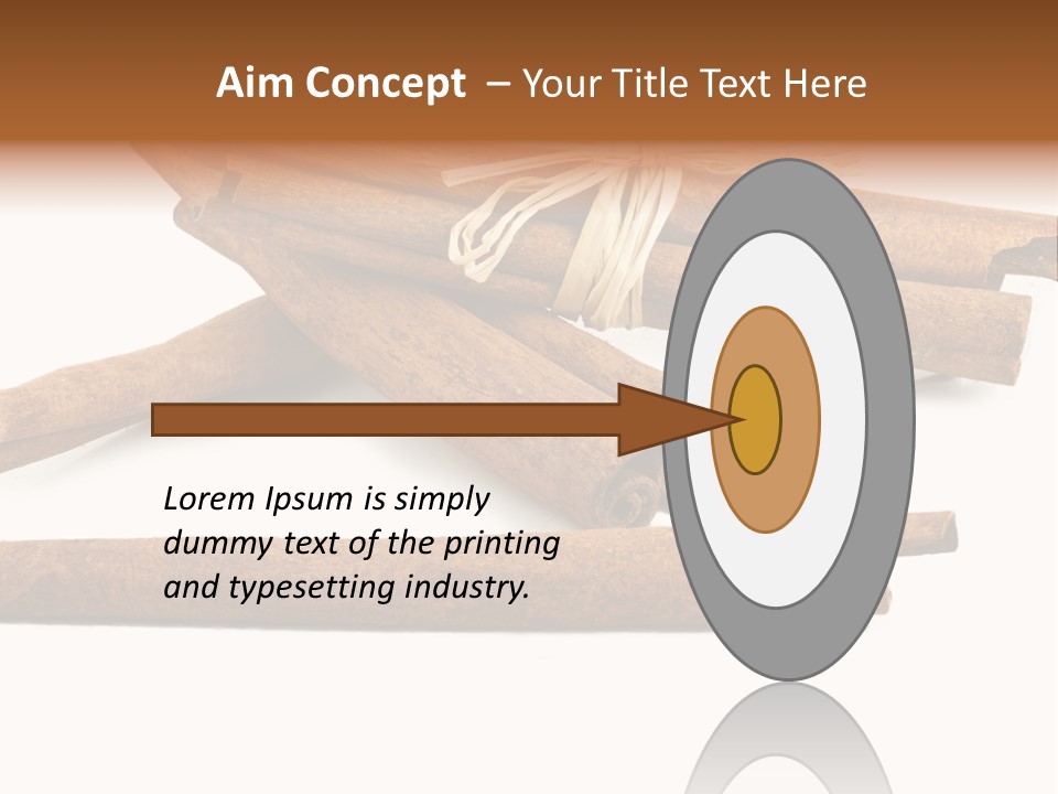 A Pile Of Cinnamon Sticks On A White Background PowerPoint Template