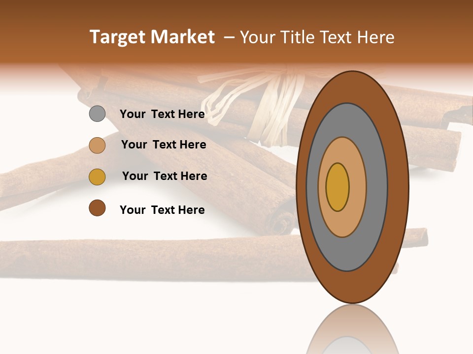 A Pile Of Cinnamon Sticks On A White Background PowerPoint Template