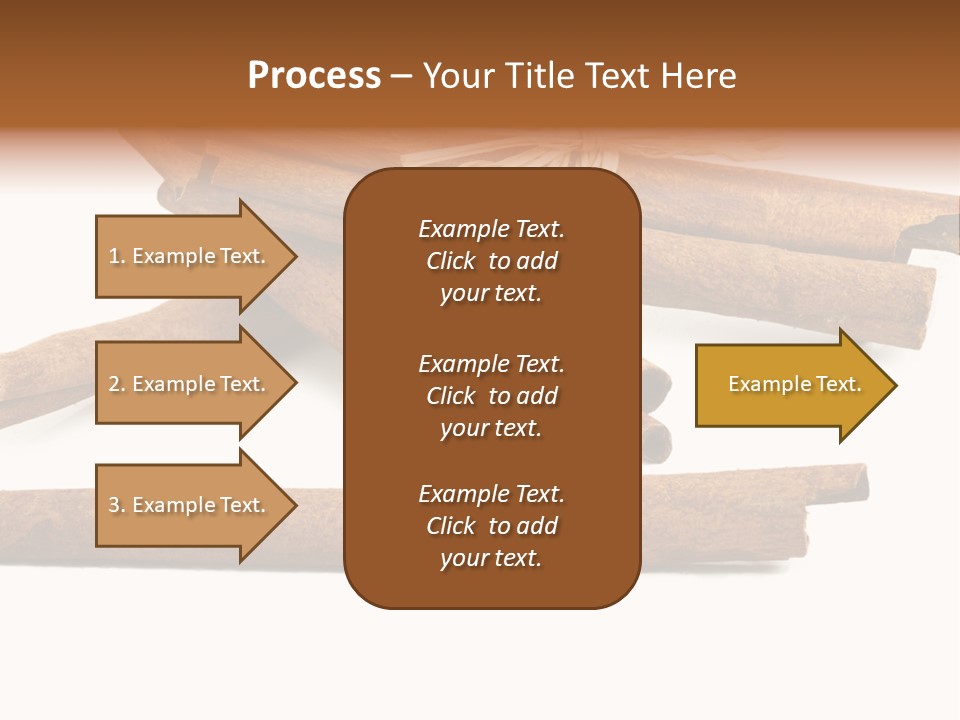 A Pile Of Cinnamon Sticks On A White Background PowerPoint Template