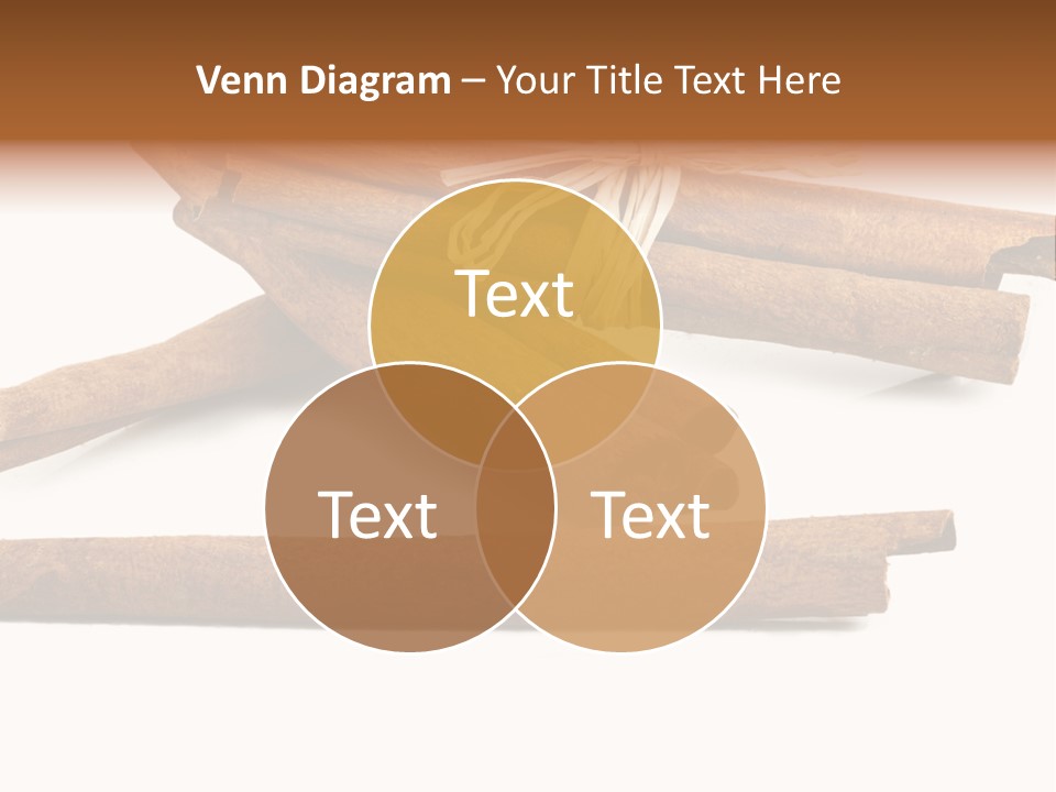 A Pile Of Cinnamon Sticks On A White Background PowerPoint Template