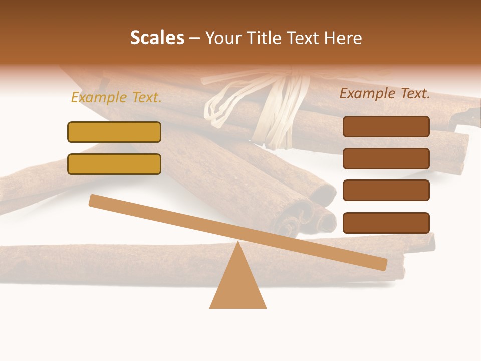 A Pile Of Cinnamon Sticks On A White Background PowerPoint Template