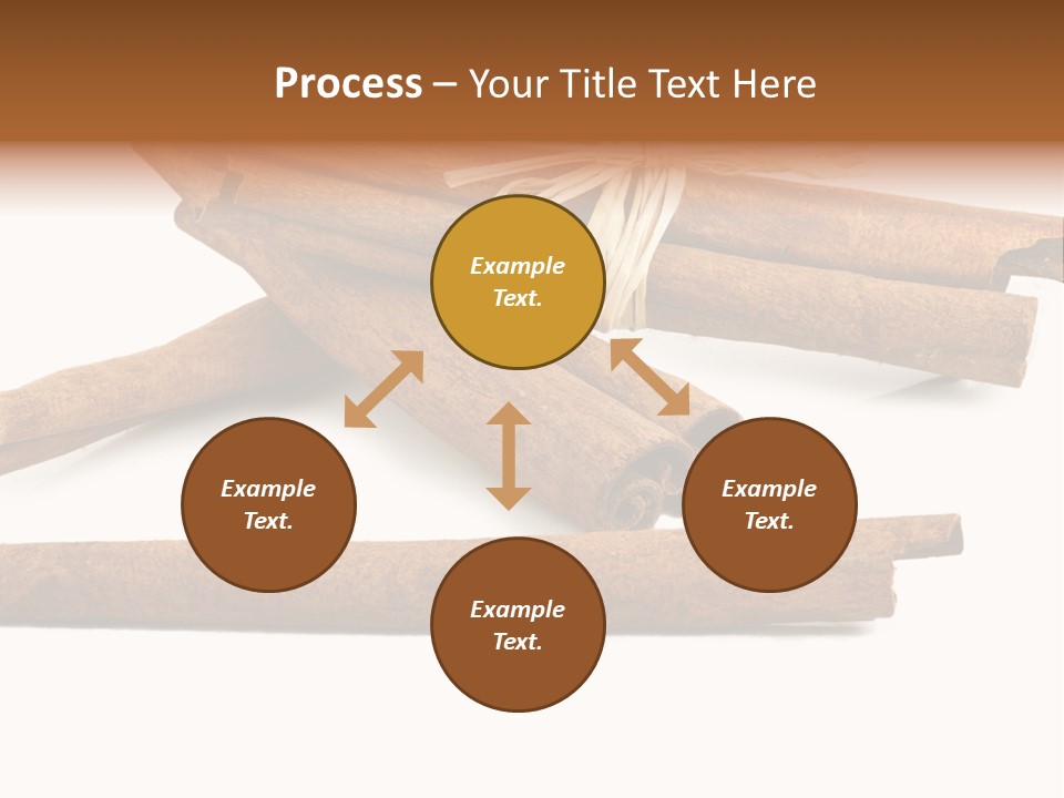 A Pile Of Cinnamon Sticks On A White Background PowerPoint Template