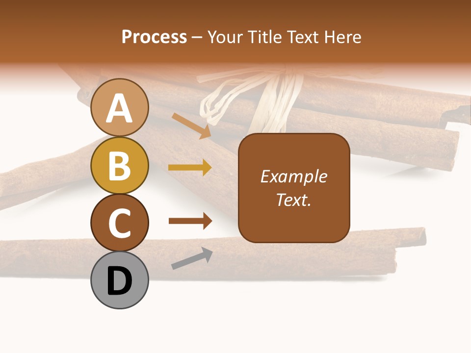 A Pile Of Cinnamon Sticks On A White Background PowerPoint Template