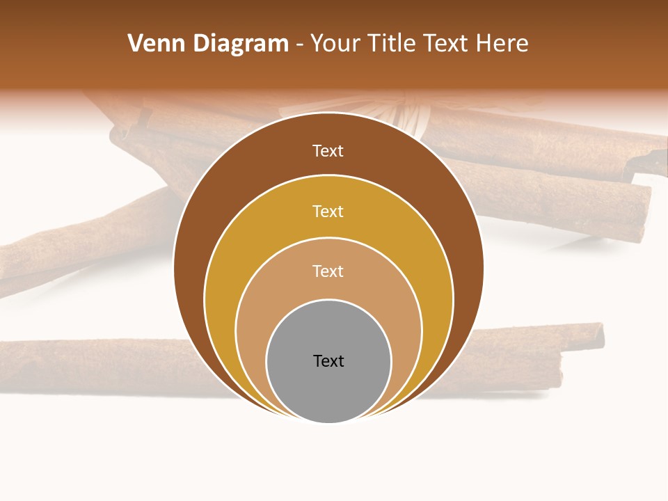 A Pile Of Cinnamon Sticks On A White Background PowerPoint Template