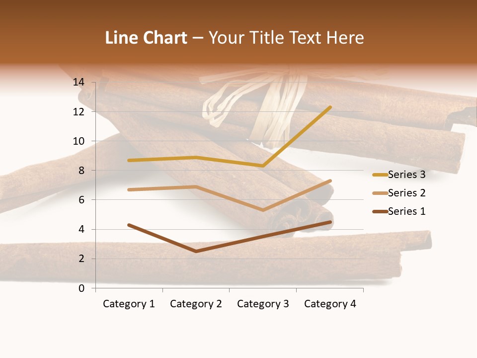 A Pile Of Cinnamon Sticks On A White Background PowerPoint Template