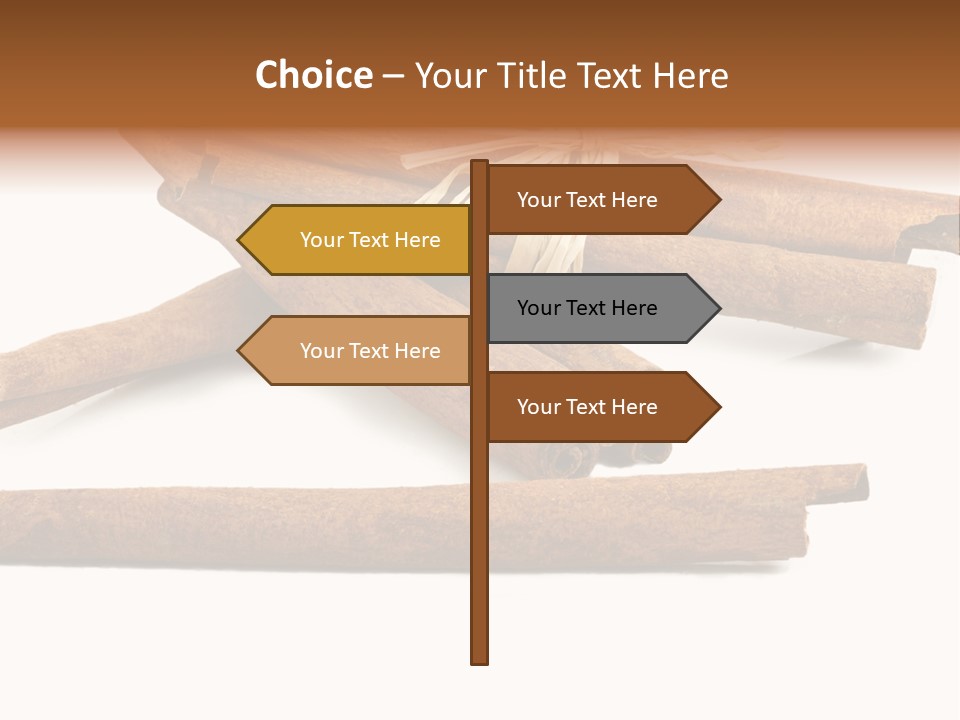 A Pile Of Cinnamon Sticks On A White Background PowerPoint Template