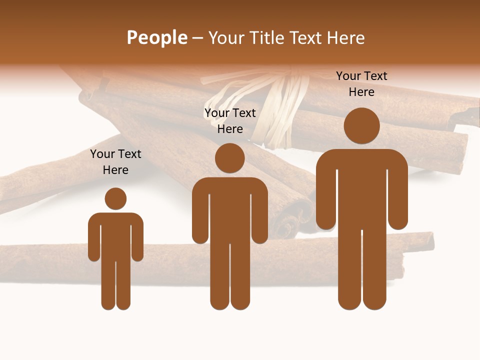 A Pile Of Cinnamon Sticks On A White Background PowerPoint Template