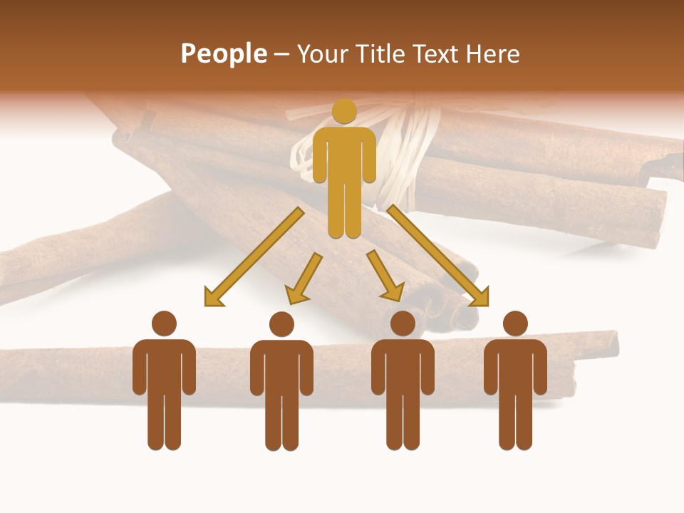 A Pile Of Cinnamon Sticks On A White Background PowerPoint Template