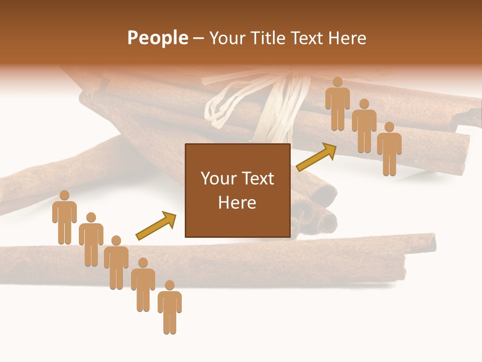 A Pile Of Cinnamon Sticks On A White Background PowerPoint Template