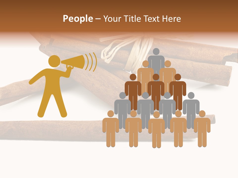 A Pile Of Cinnamon Sticks On A White Background PowerPoint Template
