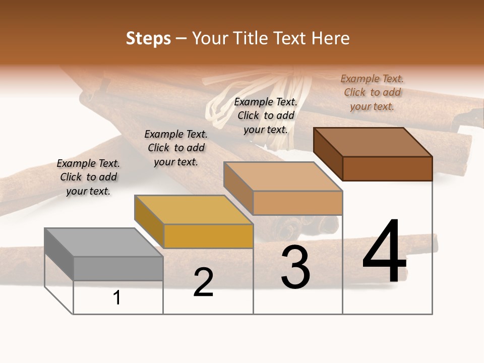 A Pile Of Cinnamon Sticks On A White Background PowerPoint Template