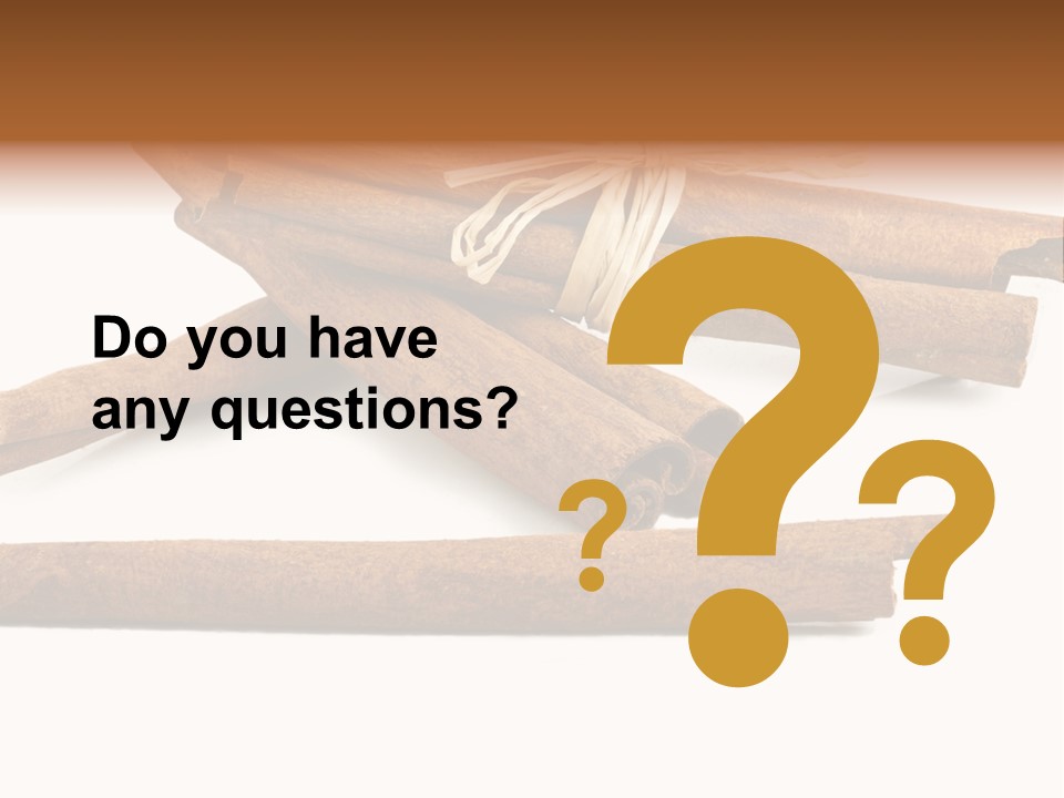 A Pile Of Cinnamon Sticks On A White Background PowerPoint Template