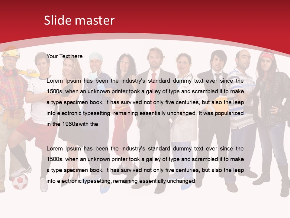 Crowd Worker Lots PowerPoint Template