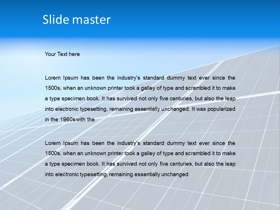 Electricity Panel Solar PowerPoint Template