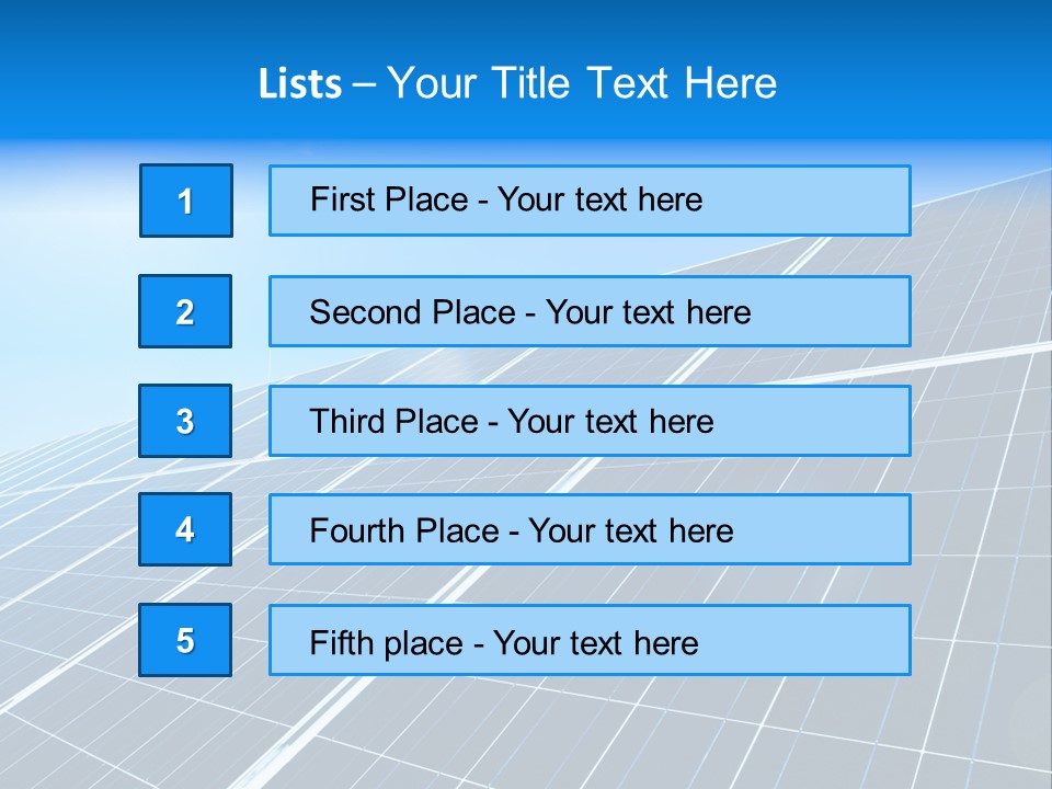 Electricity Panel Solar PowerPoint Template