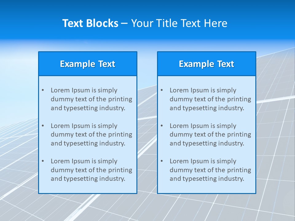 Electricity Panel Solar PowerPoint Template