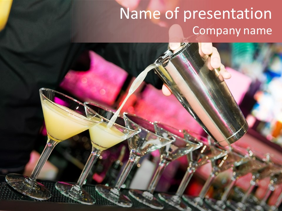 Stemware Filling Mixer PowerPoint Template