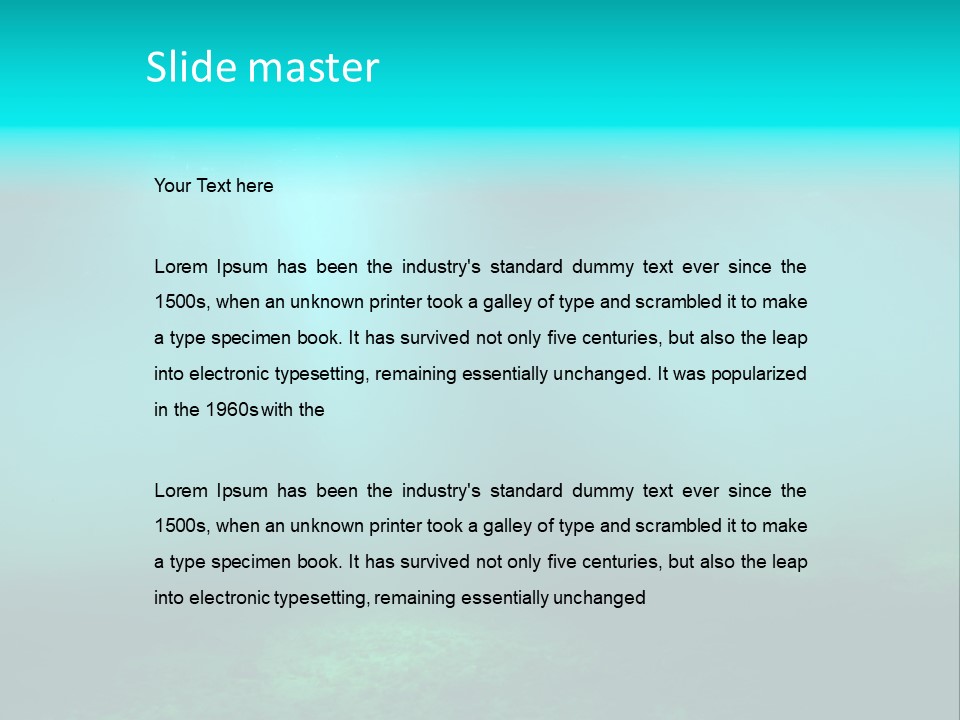 Waterway Caribbean Aquarium PowerPoint Template