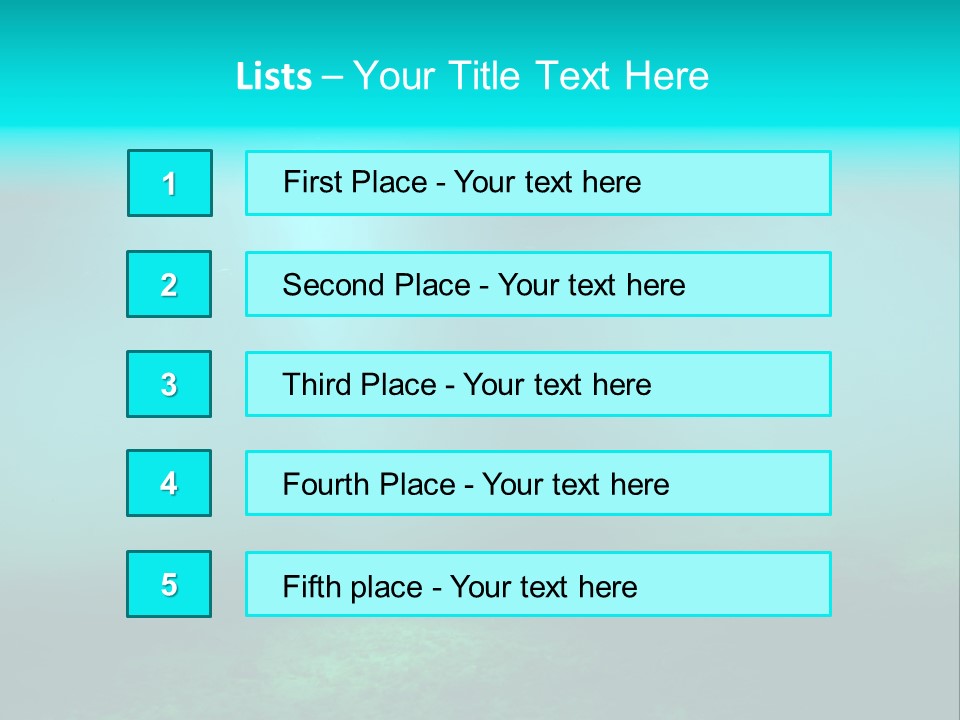 Waterway Caribbean Aquarium PowerPoint Template