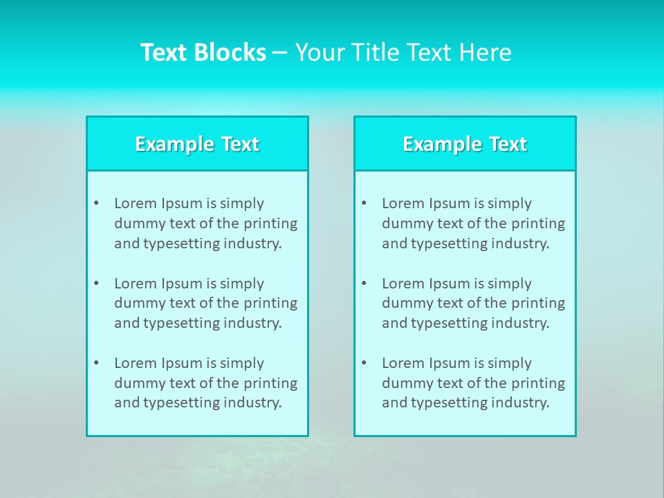 Waterway Caribbean Aquarium PowerPoint Template