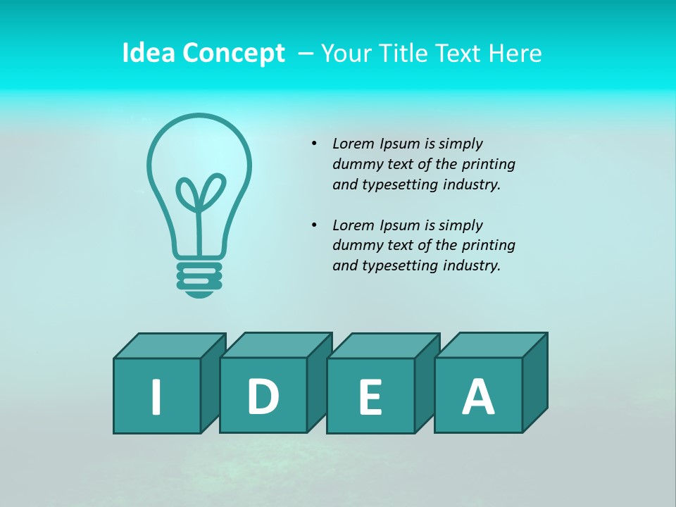 Waterway Caribbean Aquarium PowerPoint Template