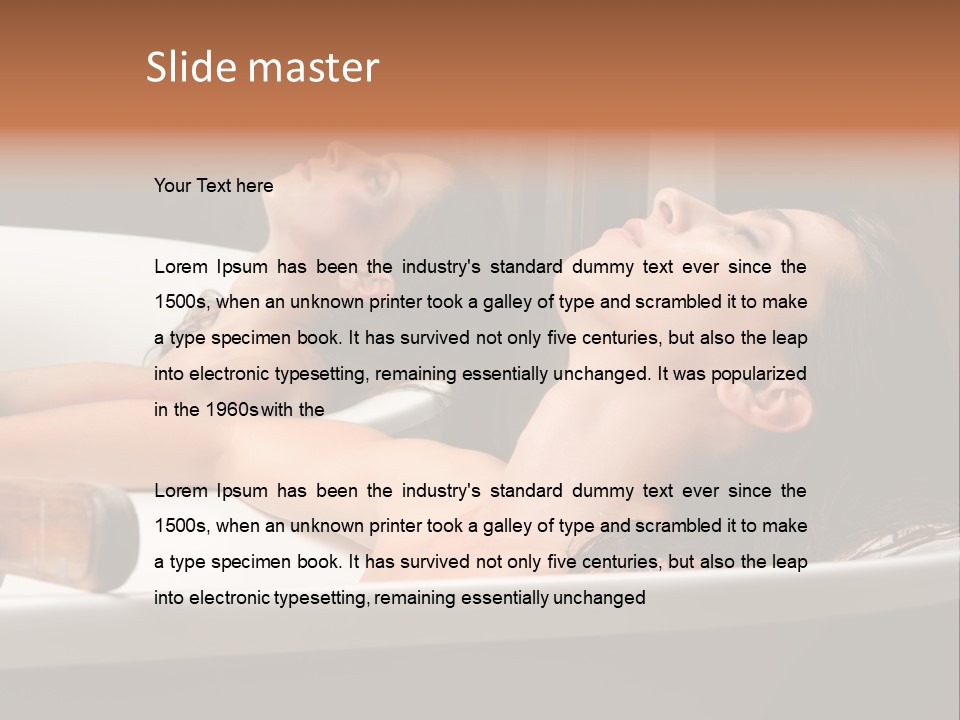 Girlfriend Battered Relaxing PowerPoint Template